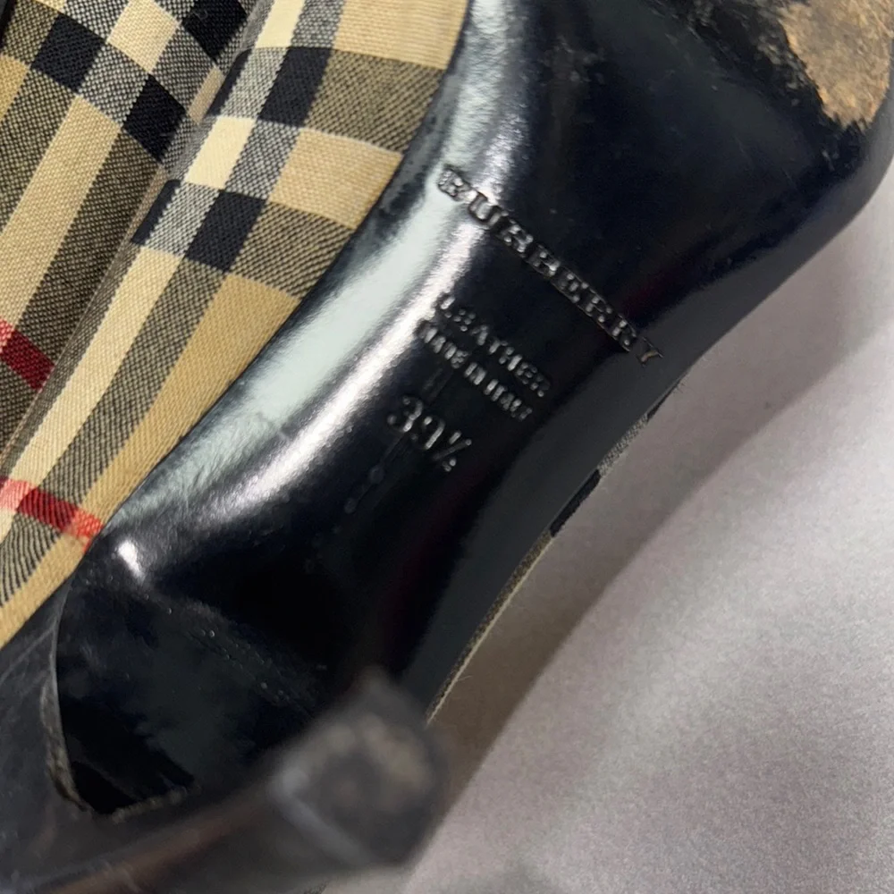 Burberry Plaid Heels - Beige, Red, Black - Picture 6 of 6